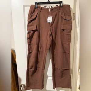 Free People Chocolate Cargo Pants